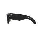 Ray-Ban Mega Wayfarer RB0840S polarized black square sunglasses, detail view 1
