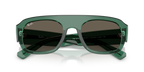 Ray-Ban RB2218 transparent green irregular sunglasses, front view