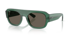 Ray-Ban RB2218 transparent green irregular sunglasses, detail view 1