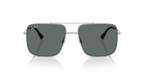 Ray-Ban Ari RB3758 silver square polarized sunglasses, detail view 1