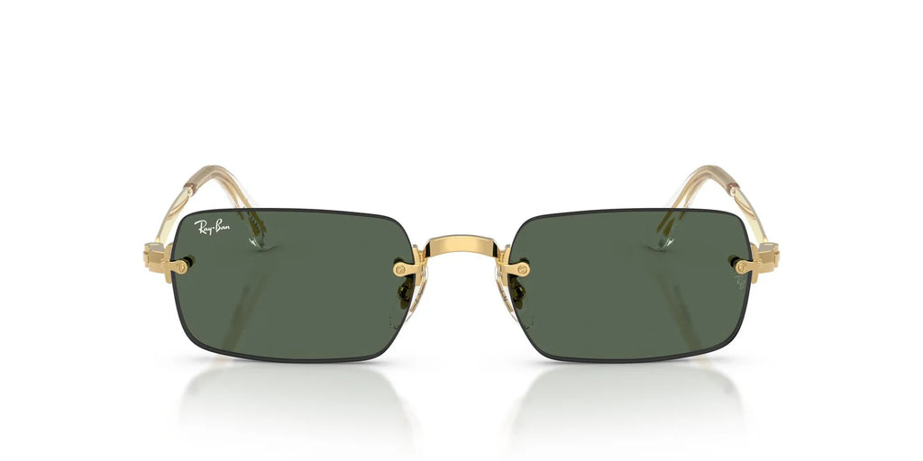 Ray-Ban × A$AP Rocky Rimless Sunglasses – Gold Frame with (G-15) Green Lenses (RB3928)