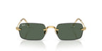 Ray-Ban x A$AP Rocky RB3928 gold rimless sunglasses with green lenses, side view