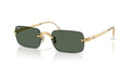 Ray-Ban × A$AP Rocky Rimless Sunglasses – Gold Frame with (G-15) Green Lenses (RB3928)