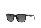 Ray-Ban RB4349I black square sunglasses, angled view