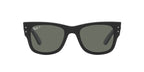 Ray-Ban Mega Wayfarer RB0840S polarized black square sunglasses, angled view