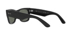 Ray-Ban Mega Wayfarer RB0840S polarized black square sunglasses, side view