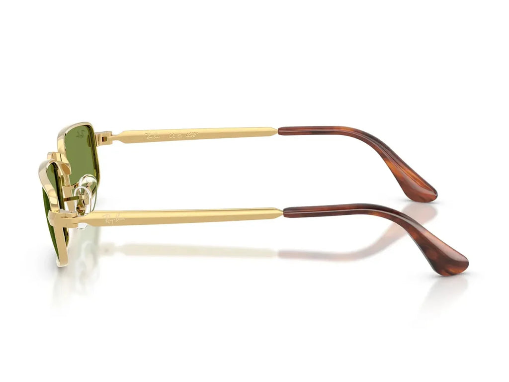 Ray-Ban × A$AP Rocky Full-Frame Sunglasses – Gold Frame with Light Green Lenses (RB3927)