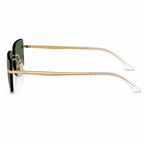 Ray-Ban RB3786I rectangle sunglasses gold frame G-15 green lenses side view