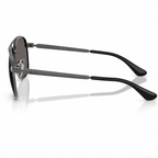 Ray-Ban RB3793 BILL MAX square aviator sunglasses side view with gunmetal frame and grey lenses Side View