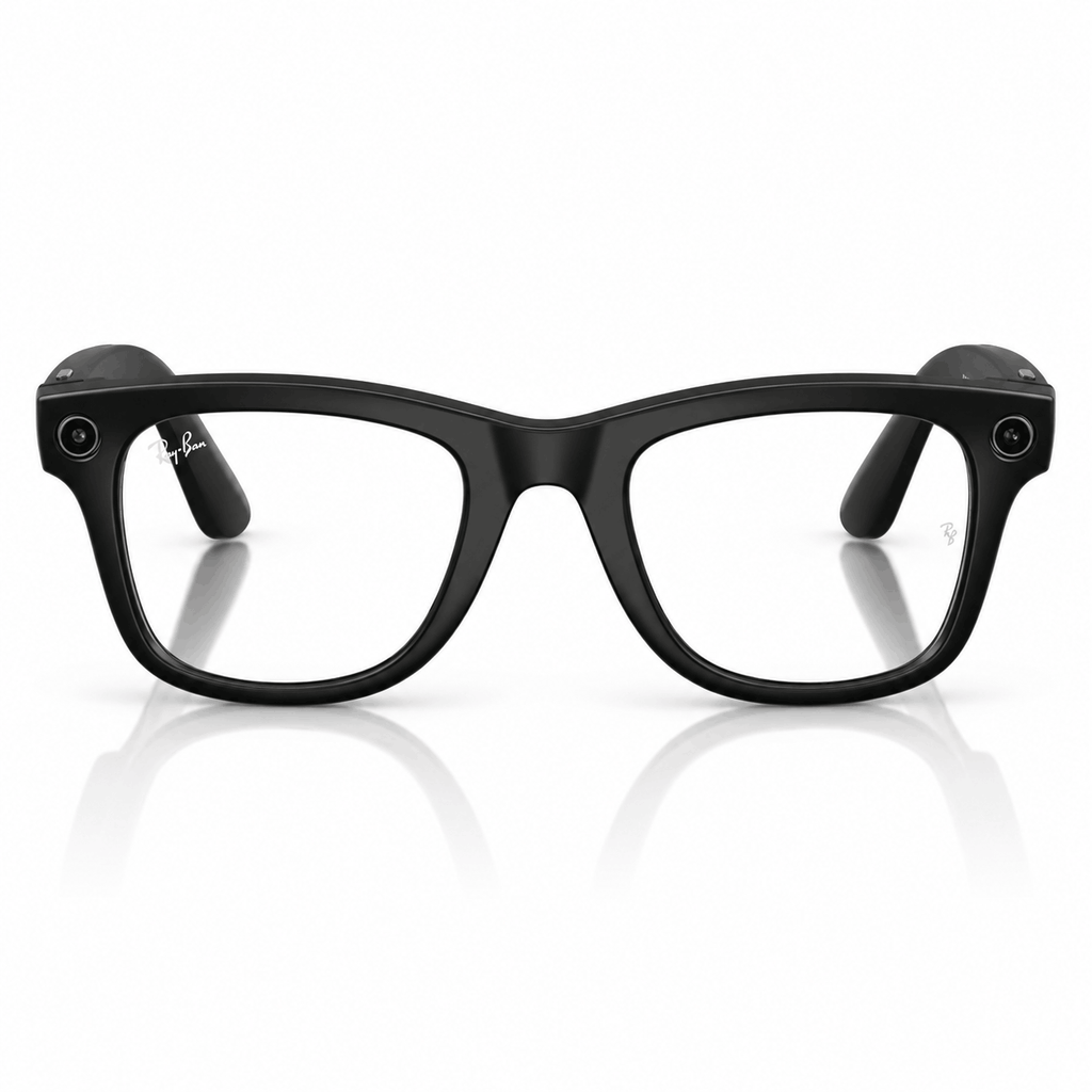 RayBan Meta Gen 2 Matte Black Frame With Clear Lenses Size 50 Front | Vision Optique