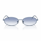 Vogue VO4353S oval sunglasses with light blue frame and gradient light blue lenses front view
