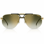 Carrera 1087/S aviator sunglasses with gold and matte black frame and green gradient lenses