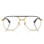 Direct front view of Ray-Ban Bill Max RB3793V eyeglasses showing square aviator eye wire, double bridge, and clear demo lenses