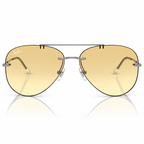 Ray-Ban RB3791 Aviator sunglasses with gunmetal frame and yellow gradient lenses front view