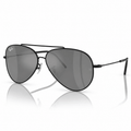 Ray-Ban Reverse RBR0101S Aviator Sunglasses black frame with black silver lenses three quarter view