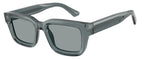 Emporio Armani EA4270F transparent grey square sunglasses, front view