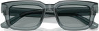 Emporio Armani EA4270F transparent grey square sunglasses, angled view